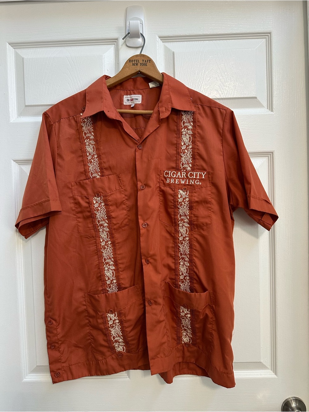 My Cuban Store Men's Short-Sleeve Guayabera Button-Down Shirt Sz l